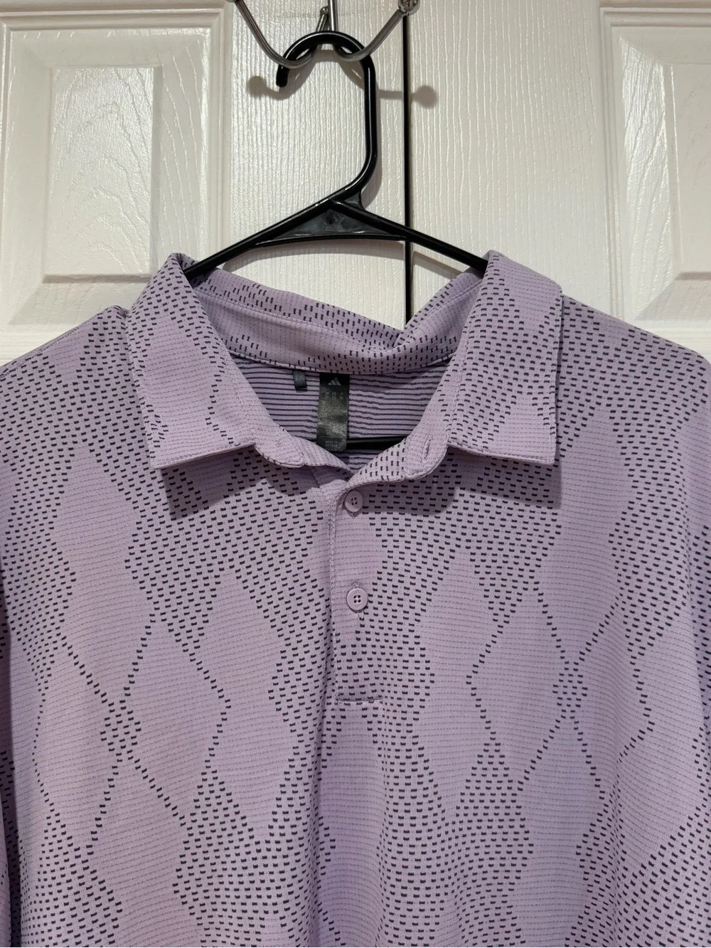 adidas Men’s Lavender Geometric Performance Polo
